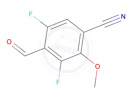 Chemical structure of 3,5-Difluoro-4-formyl-2-methoxybenzonitrile