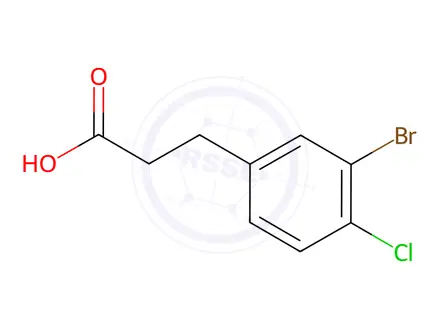 Chemical structure of 3-(3-Bromo-4-chloro-phenyl)-propionic acid