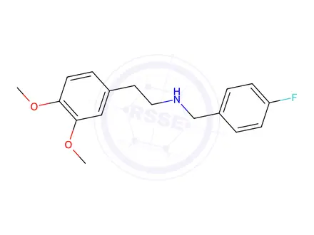 Chemical structure of 2-(3,4-Dimethoxyphenyl)-N-(4-fluorobenzyl)ethan-1-amine