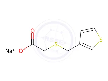 Chemical structure of (3-Thenylthio)acetic acid sodium salt