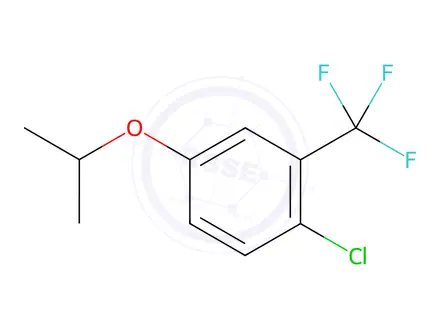 Chemical structure of Benzene, 1-chloro-4-(1-methylethoxy)-2-(trifluoromethyl)-