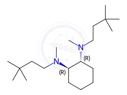 Chemical structure of (1R,2R)-N,N'-Dimethyl-N,N’-bis(3,3-dimethylbutyl)cyclohexane-1,2-diamine