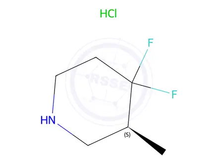 Chemical structure of (S)-4,4-Difluoro-3-methylpiperidine (hydrochloride)