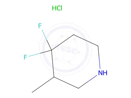 Chemical structure of 4,4-Difluoro-3-methylpiperidine hydrochloride