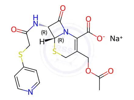 Chemical structure of Cefapirin sodium