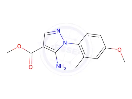 Chemical structure of Methyl 5-amino-1-(4-methoxy-2-methylphenyl)-1H-pyrazole-4-carboxylate