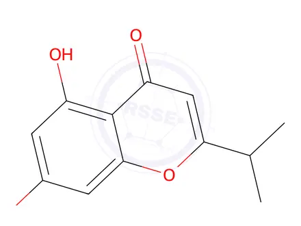 Chemical structure of 5,7-Dihydroxy-2-isopropylchromone