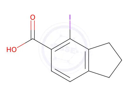 Chemical structure of 4-Iodo-2,3-dihydro-1H-indene-5-carboxylic acid