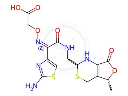 Chemical structure of Cefixime Impurity B