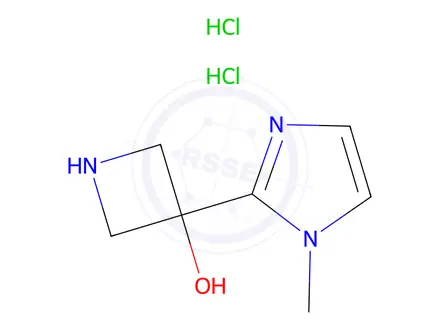 Chemical structure of 3-(1-METHYL-1H-IMIDAZOL-2-YL)AZETIDIN-3-OL DIHYDROCHLORIDE
