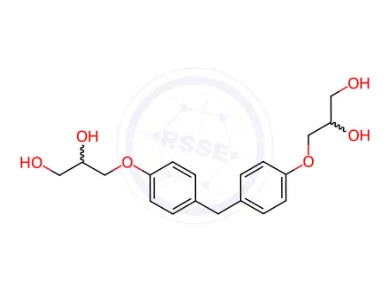 Chemical structure of 3-[4-[[4-(2,3-Dihydroxypropoxy)phenyl]methyl]phenoxy]propane-1,2-diol