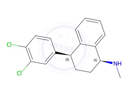 Chemical structure of Sertraline