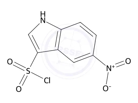 Chemical structure of 5-Nitro-1h-indole-3-sulfonyl chloride