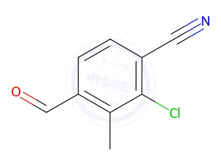 Chemical structure of 2-Chloro-4-formyl-3-methylbenzonitrile