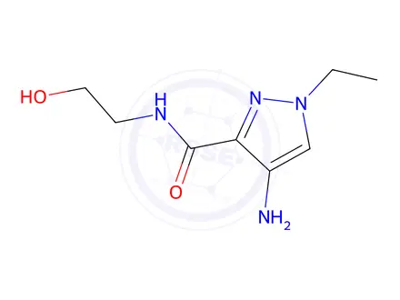 Chemical structure of 4-Amino-1-ethyl-N-(2-hydroxyethyl)-1H-pyrazole-3-carboxamide