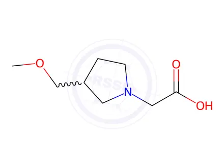 Chemical structure of 2-[3-(methoxymethyl)pyrrolidin-1-yl]acetic acid