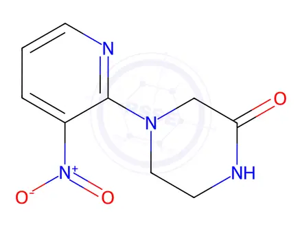 Chemical structure of 4-(3-Nitro-2-pyridinyl)-2-piperazinone