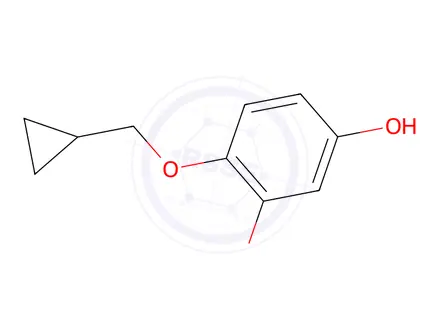 Chemical structure of 4-(Cyclopropylmethoxy)-3-methoxyphenol