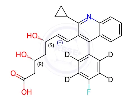 Chemical structure of Pitavastatin D4