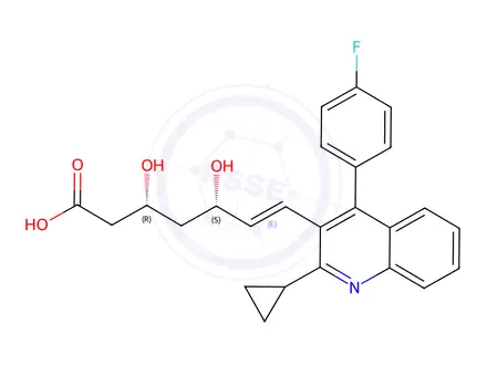 Chemical structure of Pitavastatin