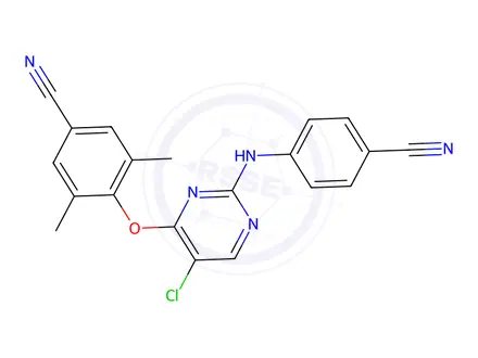 Chemical structure of Etravirine 6-Desamino 5-Chloro Impurity