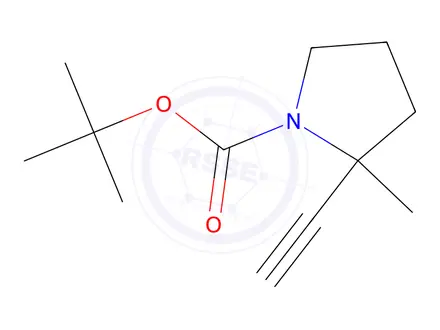 Chemical structure of Tert-butyl 2-ethynyl-2-methylpyrrolidine-1-carboxylate