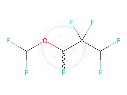 Chemical structure of difluoromethyl 1,2,2,3,3-pentafluoropropyl ether