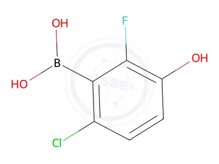 Chemical structure of 2-Chloro-6-fluoro-5-hydroxyphenylboronic Acid