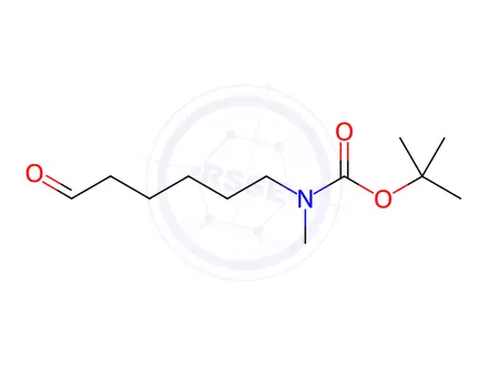 Chemical structure of Carbamic acid, N-methyl-N-(6-oxohexyl)-, 1,1-dimethylethyl ester