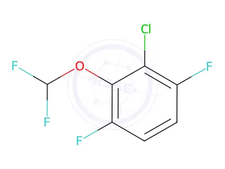 Chemical structure of 2-Chloro-3-(difluoromethoxy)-1,4-difluoro-benzene