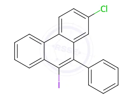 Chemical structure of Phenanthrene, 2-chloro-9-iodo-10-phenyl-