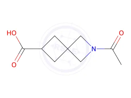 Chemical structure of 2-acetyl-2-azaspiro[3.3]heptane-6-carboxylic acid