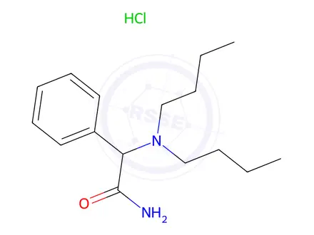 Chemical structure of 2-(Dibutylamino)-2-phenylacetamide hydrochloride