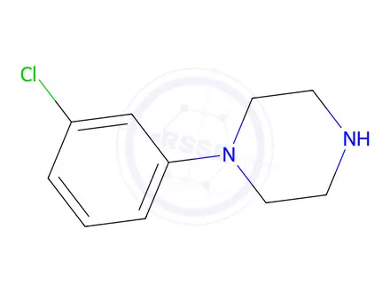 Chemical structure of 1-(3-Chlorophenyl)-piperazine