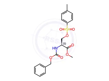 Chemical structure of Methyl N-((benzyloxy)carbonyl)-O-tosyl-L-serinate