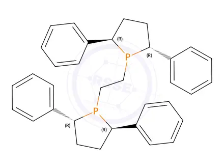 Chemical structure of 1,2-bis((2R,5R)-2,5-Diphenylphospholan-1-yl)ethane