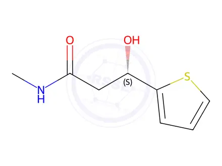 Chemical structure of (S)-3-Hydroxy-N-methyl-3-(thiophen-2-yl)propanamide