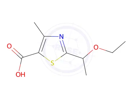 Chemical structure of 2-(1-ethoxyethyl)-4-methyl-1,3-thiazole-5-carboxylic acid