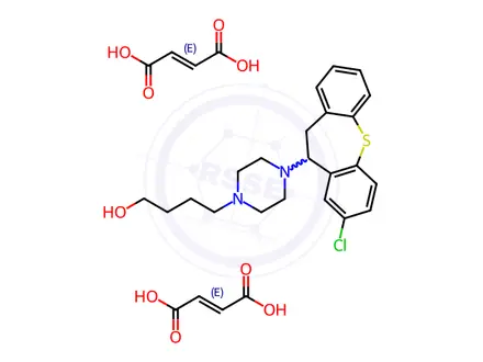 Chemical structure of 4-(8-Chloro-10,11-dihydrodibenzo(b,f)thiepin-10-yl)-1-piperazinebutano l dimaleate