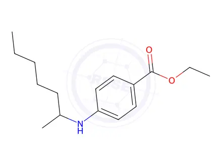 Chemical structure of ETHYL N-(2-HEPTYL)-P-AMINOBENZOATE