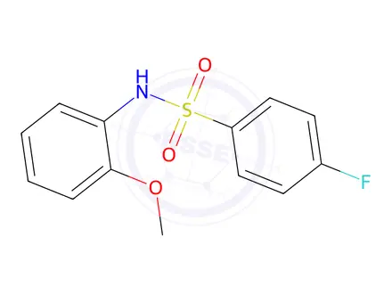Chemical structure of 4-Fluoro-N-(2-methoxyphenyl)benzenesulfonamide