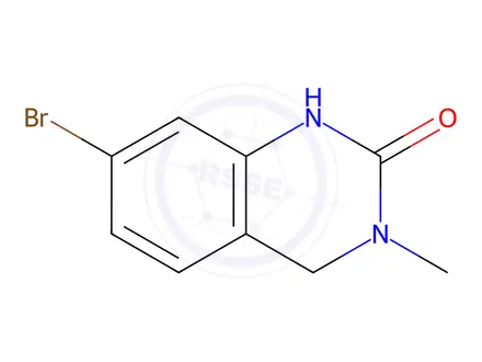 Chemical structure of 7-Bromo-3-methyl-3,4-dihydroquinazolin-2(1H)-one
