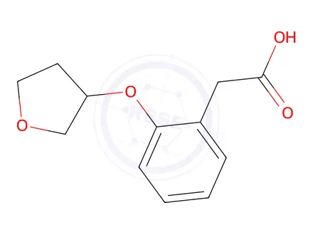 Chemical structure of 2-[2-(oxolan-3-yloxy)phenyl]acetic acid