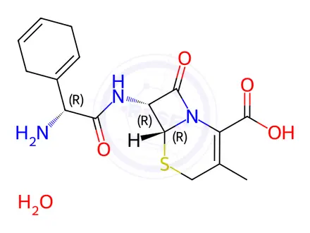 Chemical structure of Cephradine Monohydrate