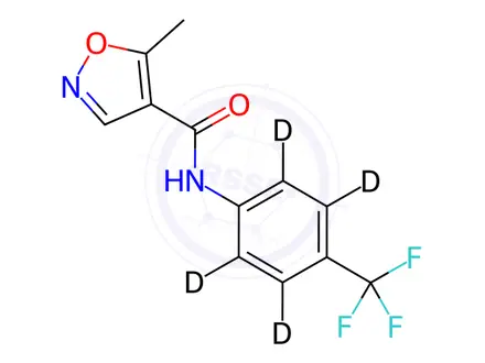 Chemical structure of Leflunomide-d4