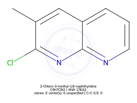 Chemical structure of 2-Chloro-3-methyl-1,8-naphthyridine