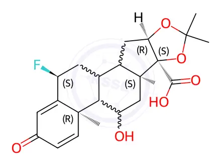 Chemical structure of Flunisolide-17-Carboxylic Acid
