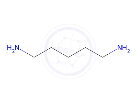 Chemical structure of 1,5-Diaminopentane (cadaverine)