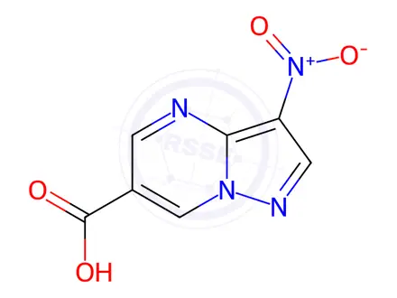 Chemical structure of 3-nitropyrazolo[1,5-a]pyrimidine-6-carboxylic acid