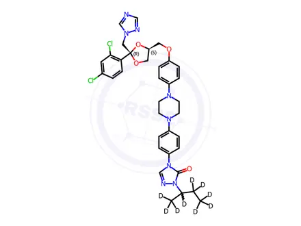 Chemical structure of Itraconazole-d9